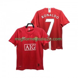 Maglia Manchester United RONALDO 7 Premier League 2007 Retro Uomo Casa Divisa 2008 Manica Corta