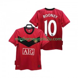 Maglia Manchester United ROONEY 10 2009 Retro Uomo Casa Divisa 2010 Manica Corta
