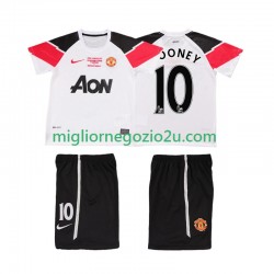 Maglia Manchester United ROONEY 10 Champions League 2012 Retro Bambino Terza Divisa 2011 Manica Corta