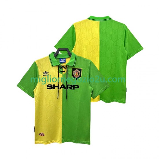 Maglia Manchester United 1992 Retro Uomo Trasferta Divisa 1994 Manica Corta