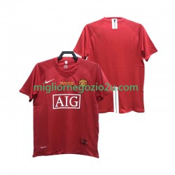 Maglia Manchester United 2007 Retro Uomo Casa Divisa 2008 Manica Corta
