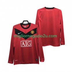 Maglia Manchester United 2009 Retro Uomo Casa Divisa 2010 Manica Lunga