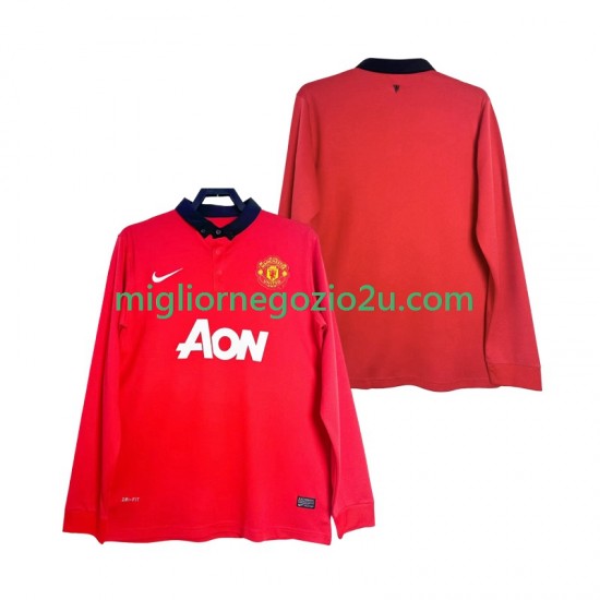 Maglia Manchester United 2013 2014 Retro Uomo Casa Divisa Manica Lunga