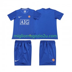 Maglia Manchester United 2009 Retro Bambino Terza Divisa 2008 Manica Corta