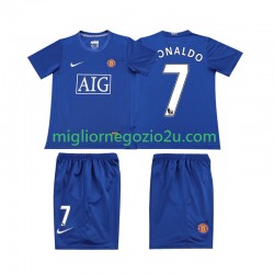 Maglia Manchester United Ronaldo 7 2009 Retro Bambino Terza Divisa 2008 Manica Corta