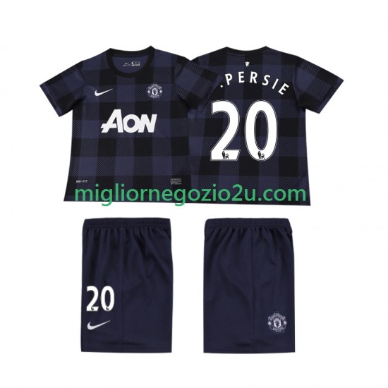 Maglia Manchester United V PERSIE 20 2013 2014 Retro Bambino Trasferta Divisa Manica Corta