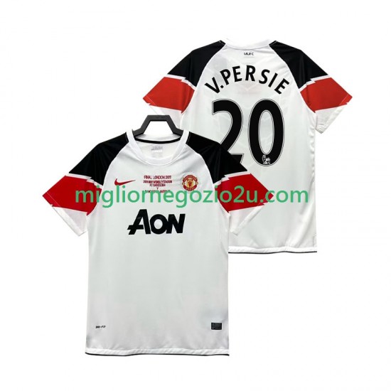 Maglia Manchester United V PERSIE 20 Champions League 2012 Retro Uomo Terza Divisa 2011 Manica Corta