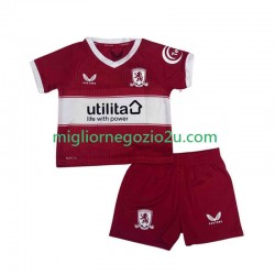 Maglia Middlesbrough Bambino Casa Divisa 2025-2026 Manica Corta