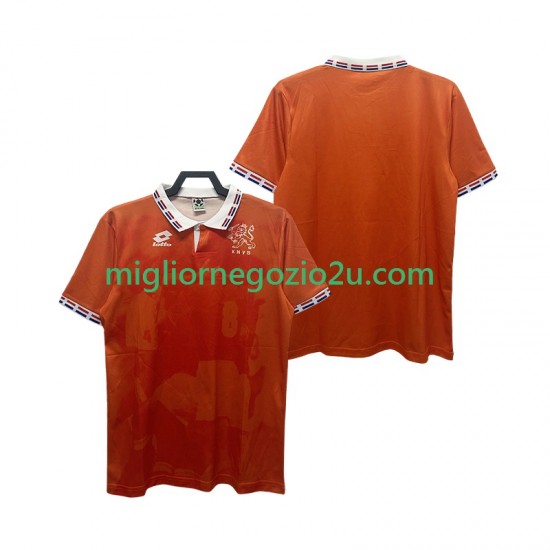 Maglia Paesi Bassi 1996 Retro Uomo Casa Divisa Manica Corta