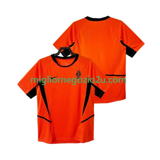 Maglia Paesi Bassi Retro Uomo Casa Divisa 2002 Manica Corta