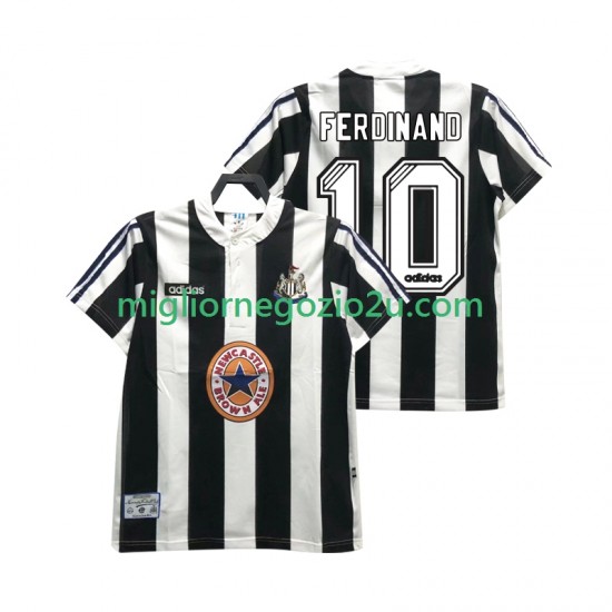 Maglia Newcastle United FERDINANE 10 1995 1997 Retro Uomo Casa Divisa Manica Corta