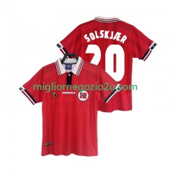 Maglia Norvegia SOLSKJAER 20 Retro Uomo Casa Divisa 1998 Manica Corta