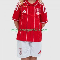 Maglia Nottingham Forest Bambino Casa Divisa 2025-2026 Manica Corta