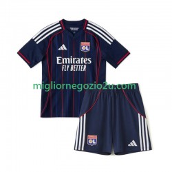 Maglia Olympique Lyonnais Bambino Trasferta Divisa 2025-2026 Manica Corta