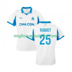 Maglia Olympique de Marseille Adrien Rabiot 25 Uomo Casa Divisa 2025-2026 Manica Corta