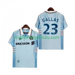Maglia Olympique de Marseille Gallas 23 Retro Uomo Trasferta Divisa 1998 1999 Manica Corta