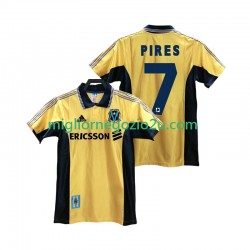 Maglia Olympique de Marseille PIRES 7 Retro Uomo Terza Divisa 1998 1999 Manica Corta