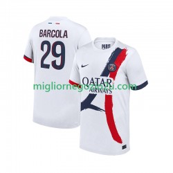 Maglia Paris Saint-Germain Bradley Barcola 29 Uomo Trasferta Divisa 2025-2026 Manica Corta