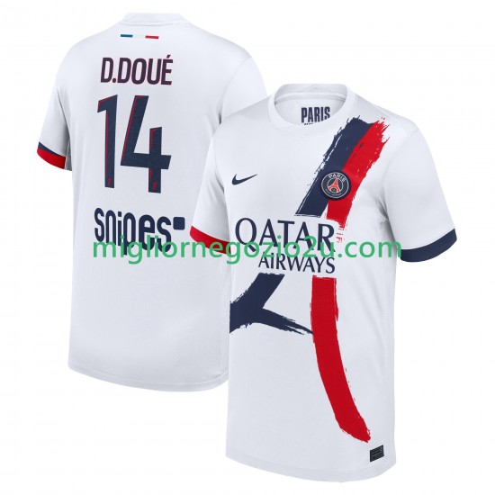 Maglia Paris Saint-Germain Desire Doue 14 Uomo Trasferta Divisa 2025-2026 Manica Corta