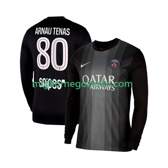 Maglia Paris Saint-Germain Arnau Tenas 80 Portiere Uomo Casa Divisa 2025-2026 Manica Lunga