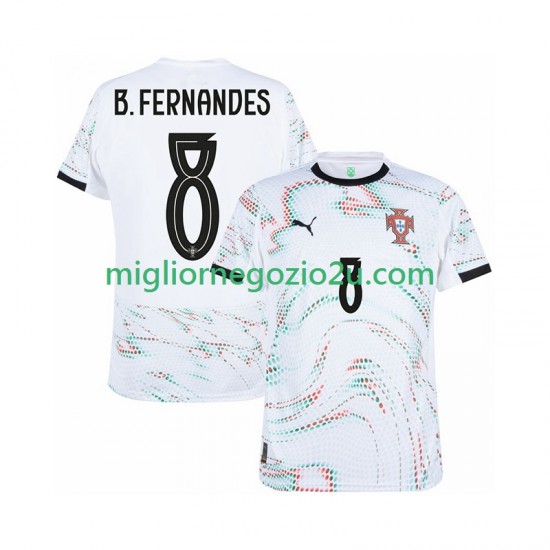 Maglia Portogallo Bruno Fernandes 8 Uomo Trasferta Divisa 2025-2026 Manica Corta