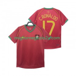 Maglia Portogallo Crstiano Ronaldo 17 Retro Uomo Casa Divisa 2006 Manica Corta