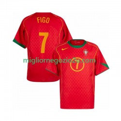 Maglia Portogallo Figo 7 Retro Uomo Casa Divisa 2004 Manica Corta