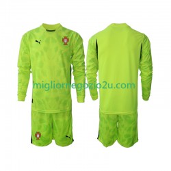 Maglia Portogallo Portiere Bambino Casa Divisa 2025 Manica Lunga