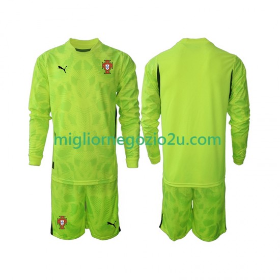 Maglia Portogallo Portiere Bambino Casa Divisa 2025 Manica Lunga