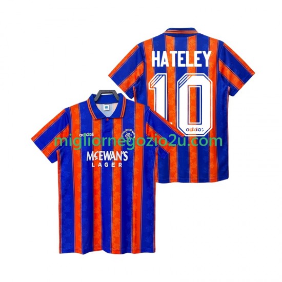 Maglia Rangers HATELEY 10 1993 Retro Uomo Trasferta Divisa 1994 Manica Corta