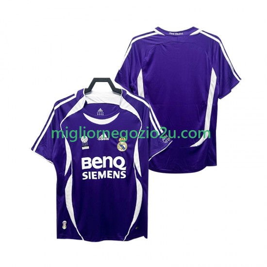 Maglia Real Madrid 2007 Retro Uomo Trasferta Divisa 2006 Manica Corta