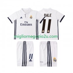 Maglia Real Madrid BALE 11 2016 2017 Retro Bambino Casa Divisa Manica Corta