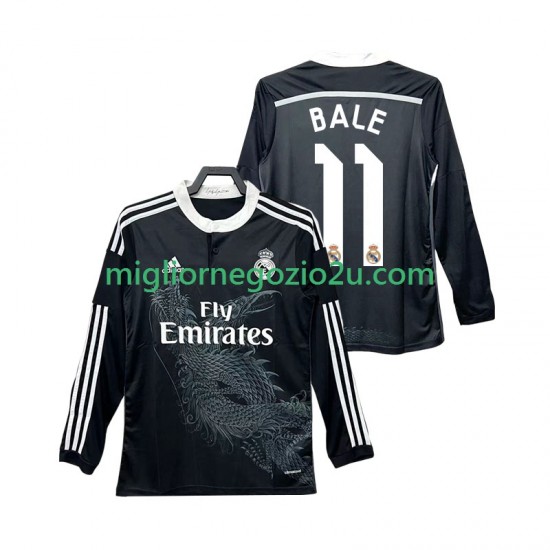 Maglia Real Madrid BALE 11 2014 2015 Retro Uomo Terza Divisa Manica Lunga