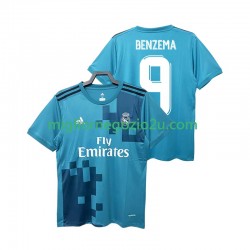 Maglia Real Madrid BENZEMA 9 2017 2018 Retro Uomo Terza Divisa Manica Corta