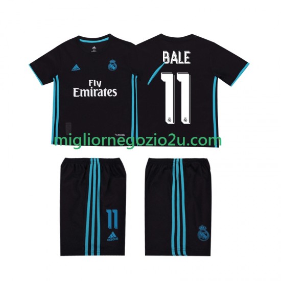 Maglia Real Madrid Bale 11 2017 2018 Retro Bambino Trasferta Divisa Manica Corta