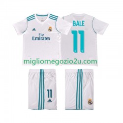 Maglia Real Madrid Bale 11 2017 2018 Retro Bambino Casa Divisa Manica Corta