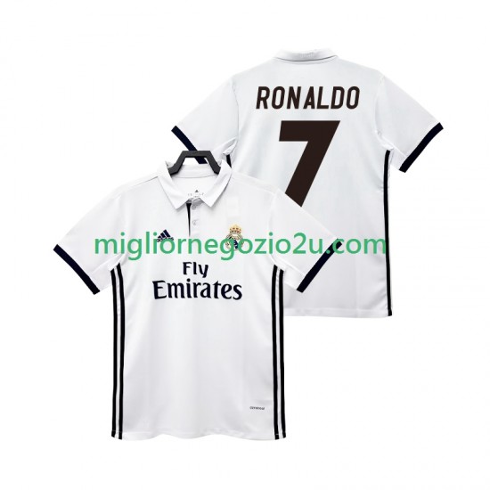 Maglia Real Madrid CRISTIANO RONALDO 7 2017 2018 Retro Uomo Casa Divisa Manica Corta