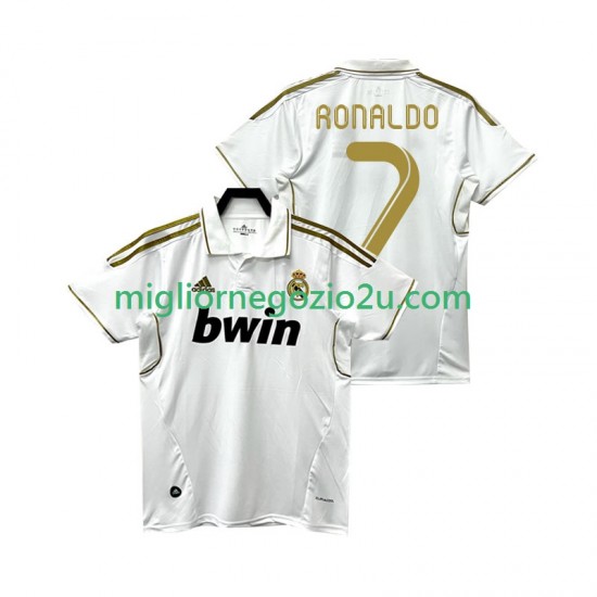 Maglia Real Madrid Cristiano Ronaldo 7 2012 Retro Uomo Casa Divisa 2011 Manica Corta