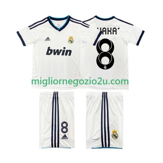 Maglia Real Madrid KAKA 8 2012 2013 Retro Bambino Casa Divisa Manica Corta