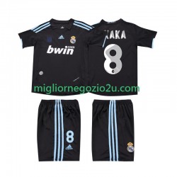 Maglia Real Madrid KAKA 8 2009 Retro Bambino Trasferta Divisa 2010 Manica Corta