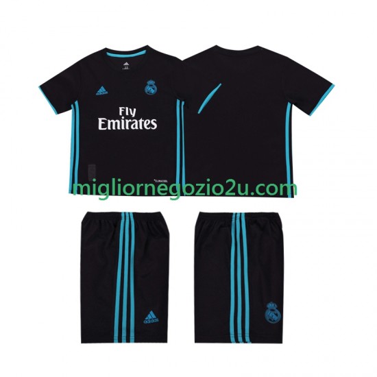 Maglia Real Madrid 2017 2018 Retro Bambino Trasferta Divisa Manica Corta
