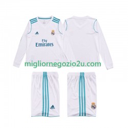 Maglia Real Madrid 2017 2018 Retro Bambino Casa Divisa Manica Lunga