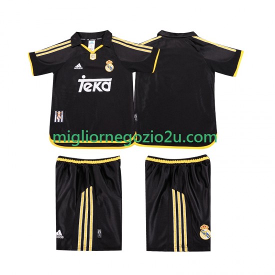 Maglia Real Madrid 2001 Retro Bambino Trasferta Divisa 1999 Manica Corta