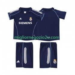 Maglia Real Madrid 2005 Retro Bambino Trasferta Divisa 2006 Manica Corta