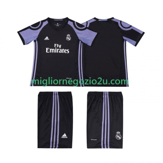 Maglia Real Madrid 2016 2017 Retro Bambino Terza Divisa Manica Corta