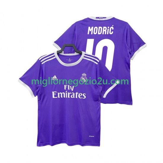 Maglia Real Madrid Modrić LUCA 10 2016 2017 Retro Uomo Trasferta Divisa Manica Corta