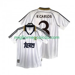 Maglia Real Madrid R.CARLOS 3 2000 Retro Uomo Casa Divisa 1998 Manica Corta