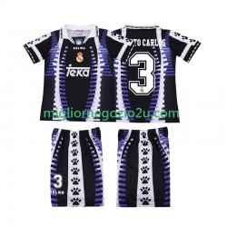 Maglia Real Madrid ROBERTO CARLOS 3 1997 Retro Bambino Terza Divisa 1998 Manica Corta