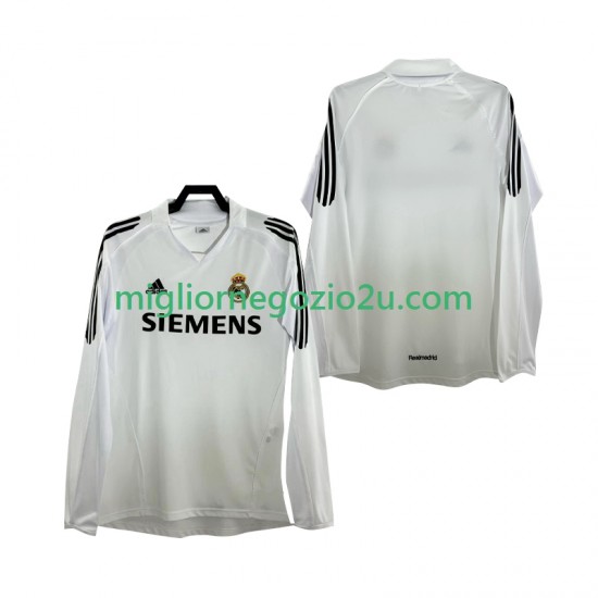 Maglia Real Madrid 2005 Retro Uomo Casa Divisa 2006 Manica Lunga