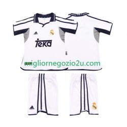 Maglia Real Madrid 2001 Retro Bambino Casa Divisa 2002 Manica Corta